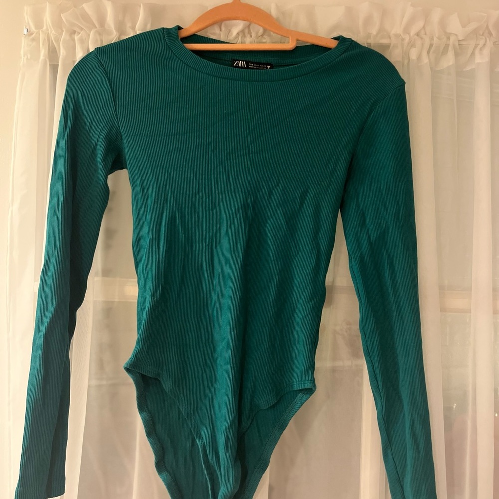 Zara green bodysuit size small